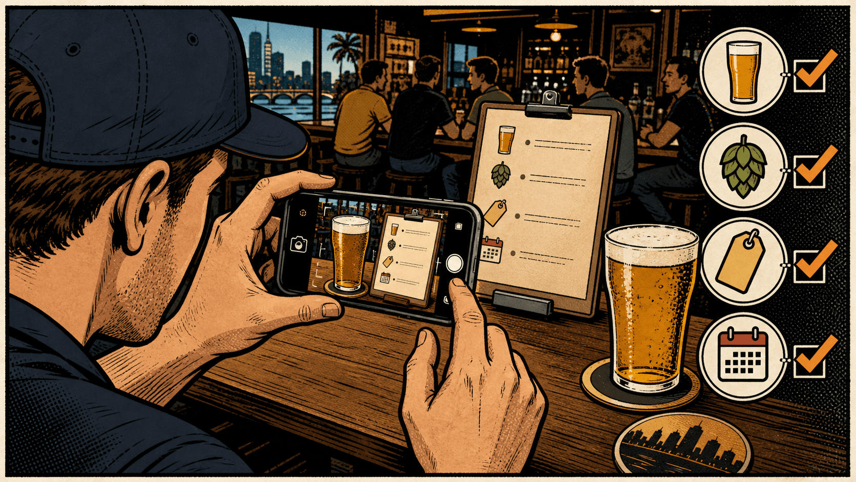 A useful pint-price report showing glass size, beer, price, date and menu evidence
